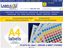 Tablet Screenshot of labels4u.co.uk